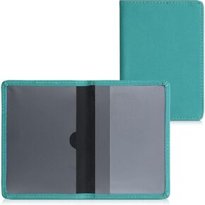 kwmobile Registration and Insurance Holder - Car Document Holder for Vehicle Documents and Cards - PU Leather - Black