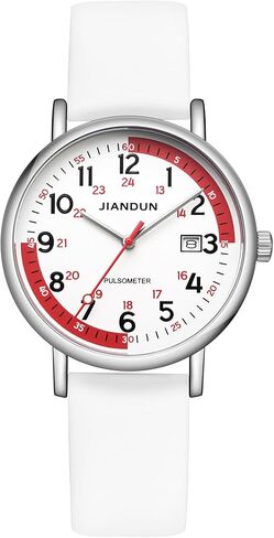 JIANDUN Waterproof Nurse Watch for Medical,Professionals,Students,Women Men, 24 Hour with Second Hand, Military Time Easy to Read Dial in Saudi Arabia