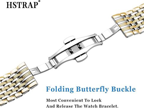Hstrap Fancy Stainless Steel Watch Band Compatible With Apple Watch Bands 38mm 40mm 41mm 42mm 44mm 45mm Mesh Metal Strap for iWatch SE Series 8 7 6 5 4 3 2 1 for Men Women in Kuwait