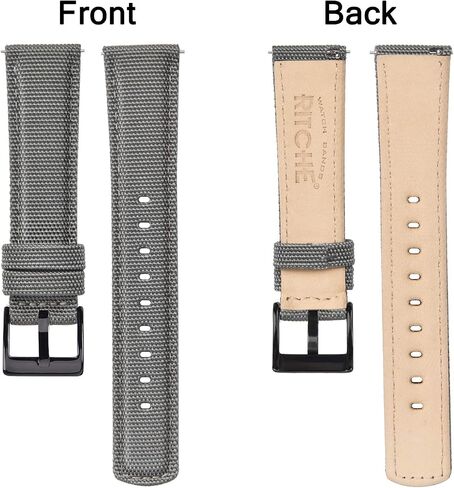 Ritche Christmas Gift Sailcloth Watch Band Quick Release Watch Strap Compatible with Samsung Galaxy Watch 6 Classic 43mm 47mm 40mm 44mmTimex / Seiko / Fossil / Citizen for Men Women, White Elephant Gifts, Stocking Stuffers for Men in Kuwait