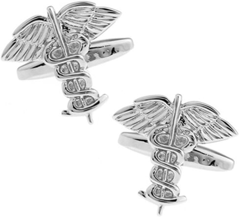 Doctor Caduceus Asclepius MD Physician Surgeon Nurse RN Medical Medicine Pair Cufflinks in Saudi Arabia