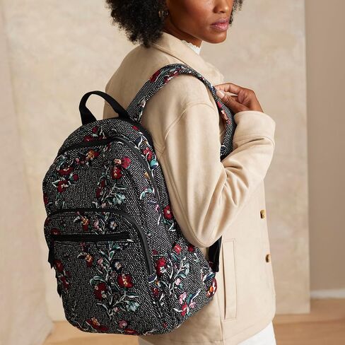 Vera Bradley Women's Cotton Campus Backpack, Pretty Posies, One Size in Saudi Arabia
