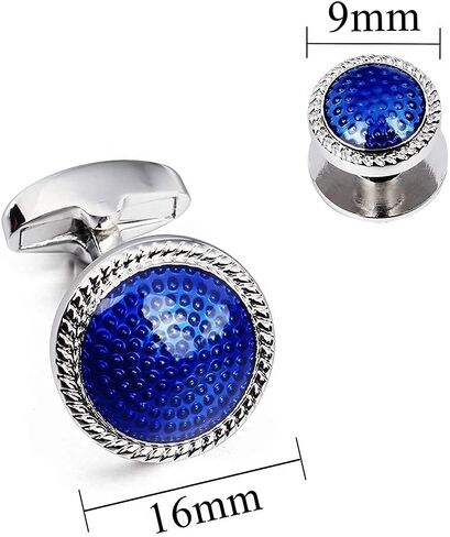 HAWSON Mens Cufflinks and Tuxedo Studs Set in Gift Box, Easy to Wear, Gifts or Jewelry for Men, Wedding Accessories, Designed in Kuwait