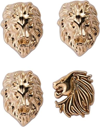 Knighthood Men's Set of Lion and Jaguar Lapel Pin Gold in Saudi Arabia