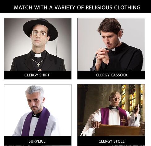 IvyRobes Tab Collar For Clergy Shirt (2-10 Pcs) in Saudi Arabia