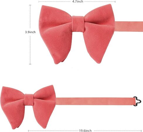 PACGOTH Bow Ties for Men, Men’s Pre-Tied Bow Ties, Velvet Bow Ties for Men, Adjustable Oversized Tuxedo Bow Tie With Gift Box in Kuwait