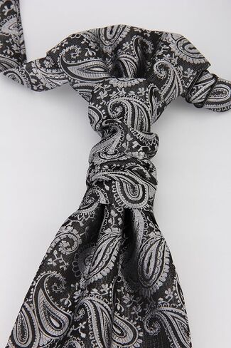 ربطة عنق Hello Tie من الألياف الدقيقة المربوطة مسبقًا من Ascot Ruche Paisley Cravats للرجال in Kuwait