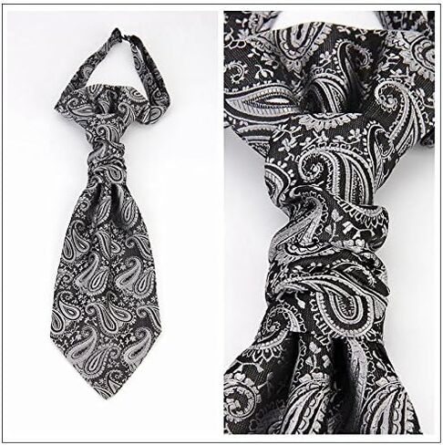 ربطة عنق Hello Tie من الألياف الدقيقة المربوطة مسبقًا من Ascot Ruche Paisley Cravats للرجال in Kuwait