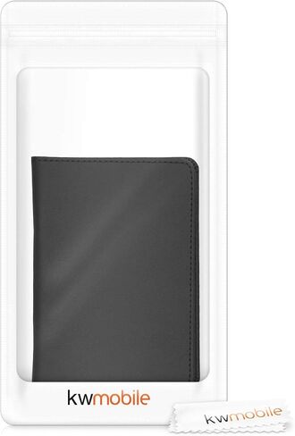 kwmobile Registration and Insurance Holder - Car Document Holder for Vehicle Documents and Cards - PU Leather - Black in Saudi Arabia