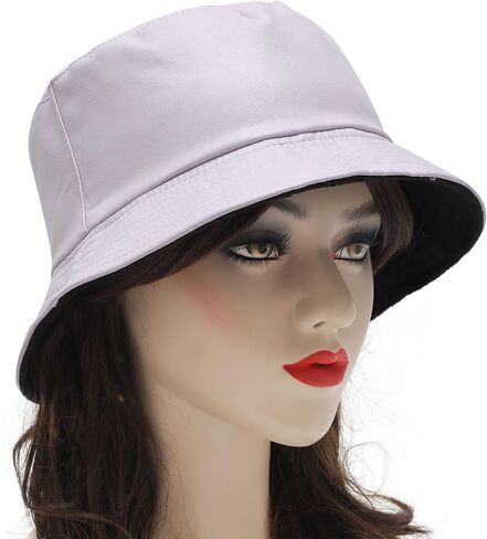 ZLYC PU Leather Bucket Hat for Women Men Waterproof Rain Hat Fishmen Cap in Saudi Arabia