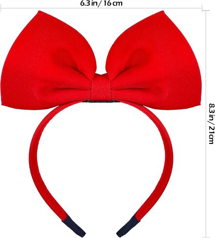 القوس عقال الأحمر Bowknot عقال عيد الميلاد القوس الكبير الشعر هوب لطيف الفتيات الاطفال الطرف الديكور غطاء الرأس عيد الميلاد تأثيري حلي أغطية الرأس ماكياج الهالوين اليدوية خوذة الشعر الفرقة مرونة إكسسوارات الشعر in Kuwait