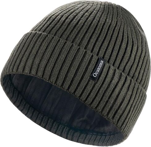 Ocatoma Beanie Hat for Men Women Warm Winter Knit Cuffed Beanie Soft Warm Ski Hats Unisex in Kuwait