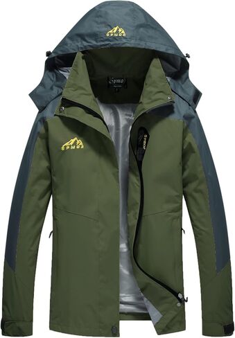 Spmor Women's Waterproof Rain Jacket Windproof Hooded Windbreaker Lightweight Raincoat in Kuwait