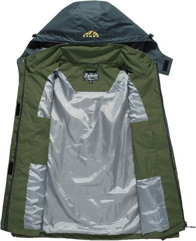 Spmor Women's Waterproof Rain Jacket Windproof Hooded Windbreaker Lightweight Raincoat in Kuwait