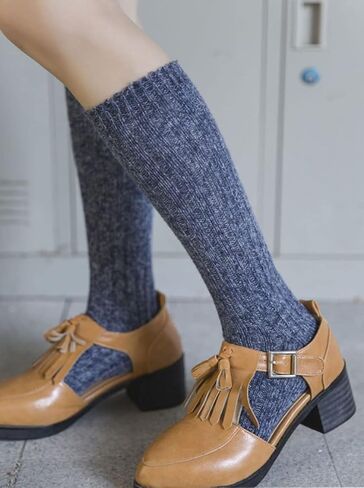 TINTAO 3 Pairs Women Winter Wool Cable Knit Crew Knee High Boot Socks,Size 5-11 W605 in Saudi Arabia