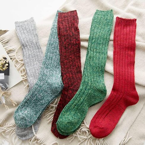 TINTAO 3 Pairs Women Winter Wool Cable Knit Crew Knee High Boot Socks,Size 5-11 W605 in Saudi Arabia