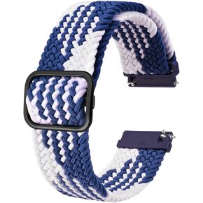 BISONSTRAP Nylon Watch Bands, Adjustable Braided Loop Straps for Men and Women, 16mm 18mm 19mm 20mm 22mm for Choice