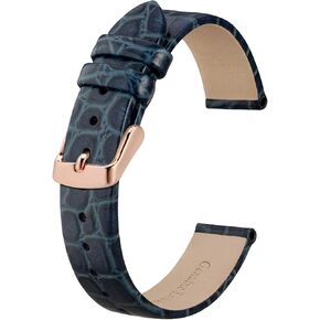 BISONSTRAP Leather Watch Straps, Soft Replacement Bands with Polished Buckle, 8mm 10mm 12mm 14mm 16mm 18mm 19mm 20mm