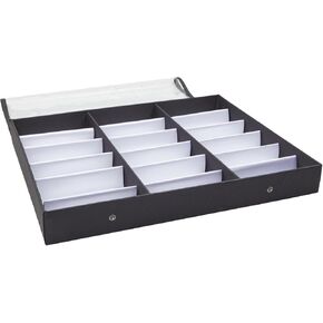 Juvale 18 Slot Sunglasses Organizer for Women and Men, Eyeglass Storage Case with Clear Lid for Multiple Pairs of Glasses (18.5 x 14.25 In) in Saudi Arabia