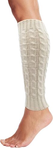Leg Warmers for Women, 6 Pairs Knee High Cable Knit Warm Thermal Acrylic Winter Sleeve in Saudi Arabia