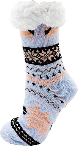 جوارب شيربا الحرارية الرقيقة، 3 أزواج للنساء، فائقة النعومة في الشتاء لعيد الميلاد غير قابلة للانزلاق in Kuwait