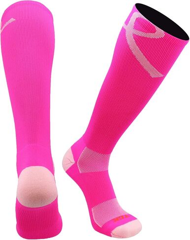 TCK Pink Football Socks - Pink Ribbon Awareness Over the Calf Socks in Kuwait