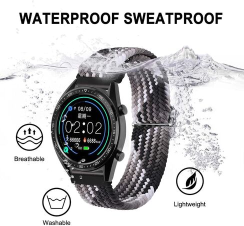 BISONSTRAP Nylon Watch Bands, Adjustable Braided Loop Straps for Men and Women, 16mm 18mm 19mm 20mm 22mm for Choice in Saudi Arabia