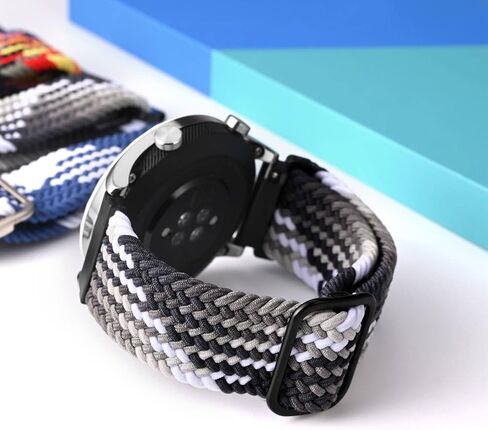 BISONSTRAP Nylon Watch Bands, Adjustable Braided Loop Straps for Men and Women, 16mm 18mm 19mm 20mm 22mm for Choice in Saudi Arabia