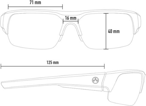 ماجبول نظارات شمسية تكتيكية باليستية للرجال والنساء من هيليكس، اطار اسود، عدسات بديلة، عدسات برونزية مستقطبة مع مراة زرقاء in Kuwait
