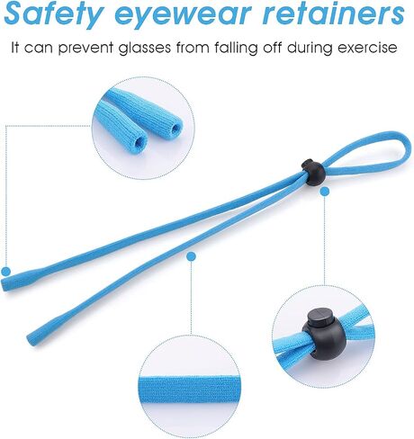 Yolev 5 PCS Adjustable Eyeglass Strap, Sunglasses Strap, Sports Glasses Band, Eye Glasses String Strap Around the Neck for Kids and Adult in Saudi Arabia