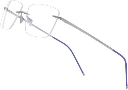 FONEX Titanium Glasses Frame Men,Rimless Square Eyeglasses Frameless Myopia Optical Eyewear 8557 in Saudi Arabia
