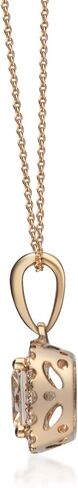Gin & Grace 10K Rose Gold Genuine Morganite Pendant with Diamonds for women | Ethically, authentically & organically sourced (Cushion-cut) shaped Morganite hand-crafted jewelry for her | Morganite Necklace for women in Saudi Arabia
