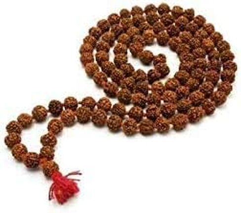 GS & Co Nepali Rudraksha Mala مع شهادة لارتداء ومالا الياباني (5 موكي مالا، 108 خرزة مالا) in Saudi Arabia