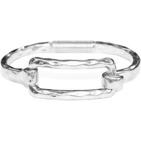POMINA Boho Fashion Bangle Gold Cuff Bracelet Geometric Shape Tension Bangle Hammered Metal Bracelet for Women Teen in Saudi Arabia