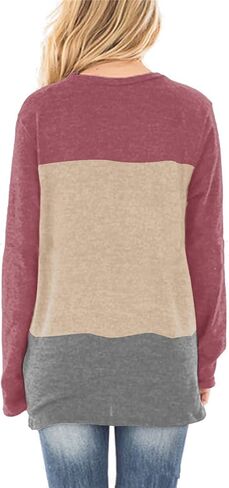 تي شيرتات Sieanear للسيدات كاجوال بأكمام طويلة وعقدة ملتوية من الأمام in Kuwait