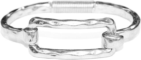 POMINA Boho Fashion Bangle Gold Cuff Bracelet Geometric Shape Tension Bangle Hammered Metal Bracelet for Women Teen in Kuwait