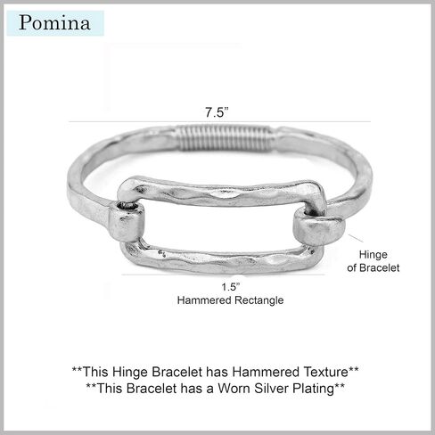 POMINA Boho Fashion Bangle Gold Cuff Bracelet Geometric Shape Tension Bangle Hammered Metal Bracelet for Women Teen in Kuwait