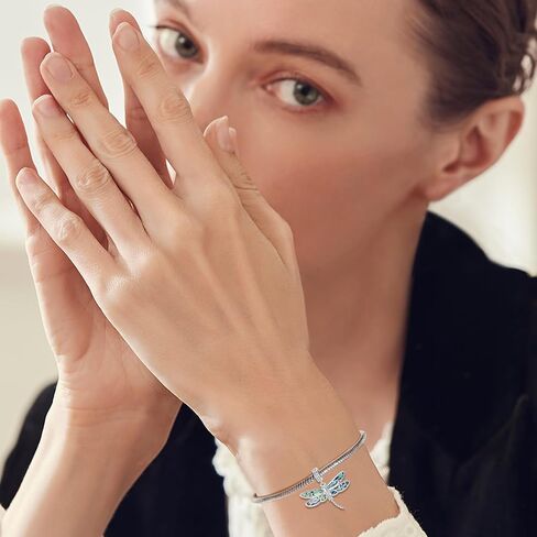 PELOVNY Dragonfly Music Charm Bead for Bracelet S925 Sterling Silver Music Note Dragonfly Bracelet Charm Dragonfly Jewelry for Women in Saudi Arabia