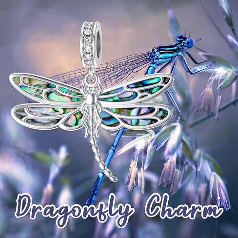 PELOVNY Dragonfly Music Charm Bead for Bracelet S925 Sterling Silver Music Note Dragonfly Bracelet Charm Dragonfly Jewelry for Women in Saudi Arabia