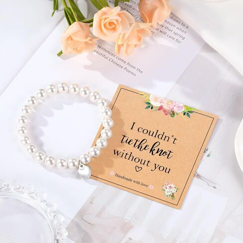 UPROMI Wedding Jewelry for Mother of The Bride, Mother of The Groom, Grandma, Mother in Law, Daughter, Bride, Bridesmaid, Pearl Bracelet for Women in Saudi Arabia