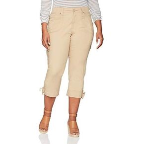 Lee Women's Plus-Size Relaxed Fit Nikki Knit Waist Capri Pant in Kuwait