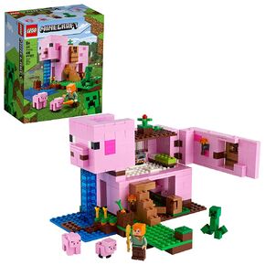 LEGO Minecraft The Pig House 21170 Minecraft Toy Featuring Alex, a Creeper and a House Shaped Like a Giant Pig, New 2021 (490 Pieces) in Saudi Arabia