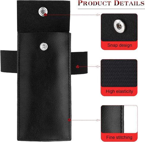 Pu Leather Storage Bag with Bandage Cosplay Leg Bag Watch Jewelry Pouch Faux Leather Purse Case with Elastic Band for Travel Costume in Saudi Arabia