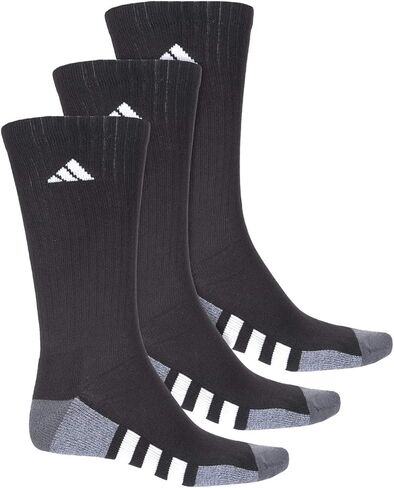 Adidas Color-Block 3-Stripe Socks - Crew, 3-Pack (Black/Onix/Light Onix Marl) in Saudi Arabia