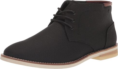 Calvin Klein Men's ALORY Chukka Boot, Black/Tan, 9 in Saudi Arabia
