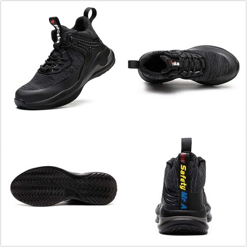 SYLPHID Steel Toe Boots for Men Safety Shoes for Women Work Sneakers Slip Resistant in Kuwait