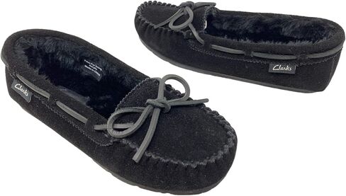 Clarks Women's Suede Moccasin Indoor and Outdoor Slipper in Saudi Arabia