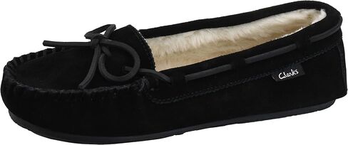 Clarks Women's Suede Moccasin Indoor and Outdoor Slipper in Saudi Arabia