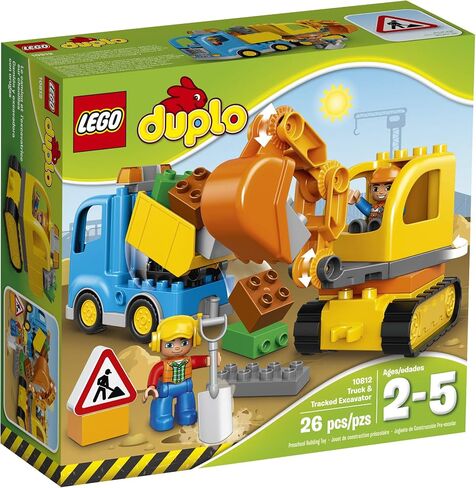 LEGO DUPLO Town Truck & Tracked Excavator 10812 Dump Truck and Excavator Kids Construction Toy with DUPLO Construction Worker Figures in Saudi Arabia