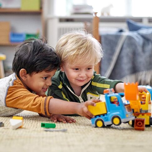 LEGO DUPLO Town Truck & Tracked Excavator 10812 Dump Truck and Excavator Kids Construction Toy with DUPLO Construction Worker Figures in Saudi Arabia